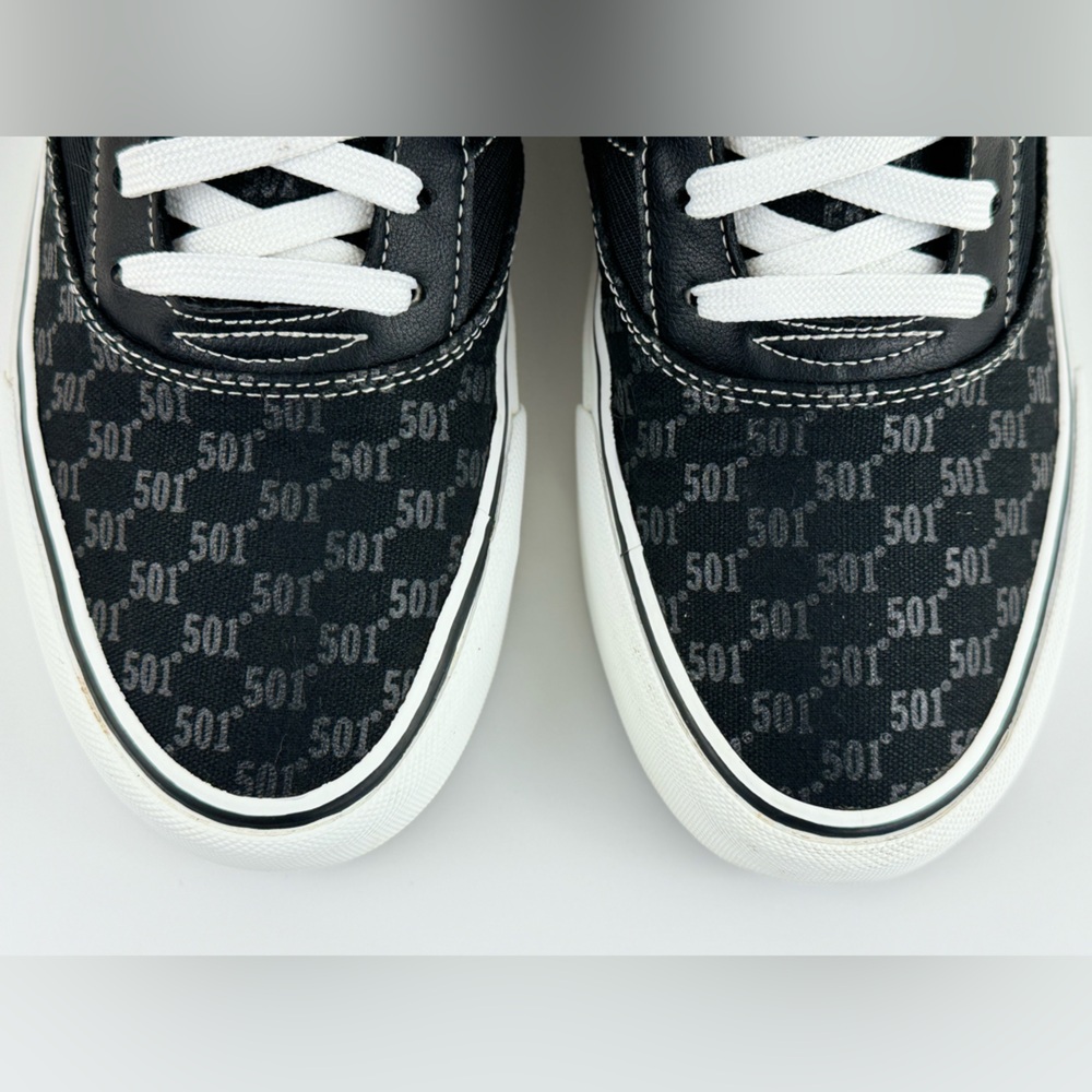 Levi's 501Canvas Sneakers, Black Casual Low, Men's Size US 8.5 - Picture 4 of 13